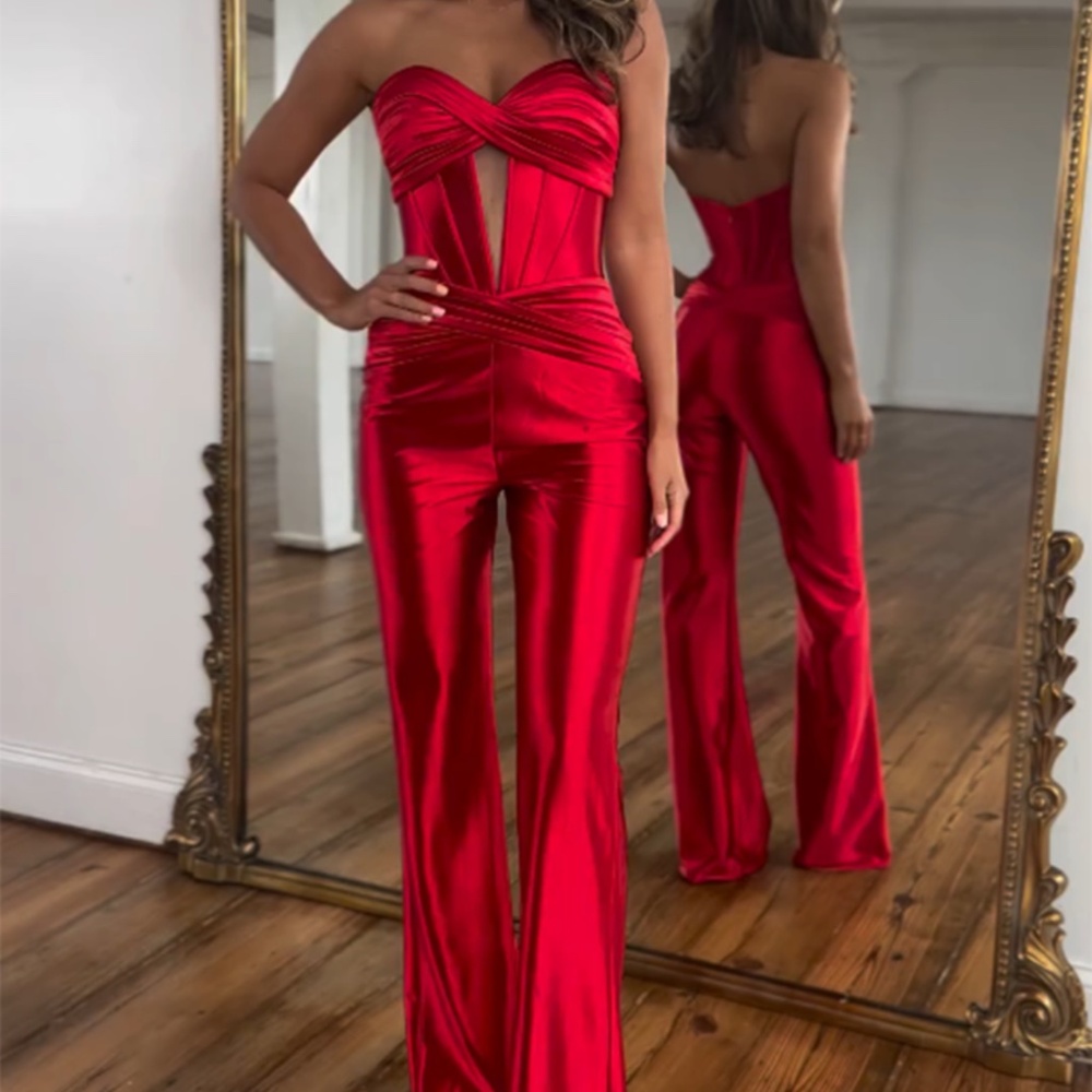 Red jumpsuit